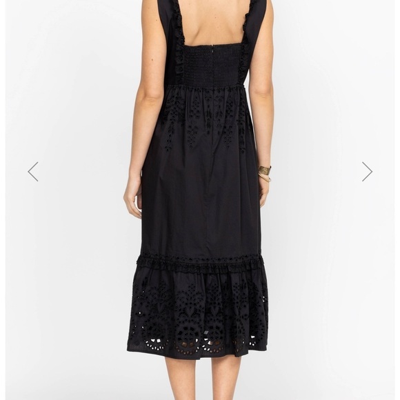 Johnny Was Jesminda Midi Eyelet Dress Silk - Picture 2 of 12